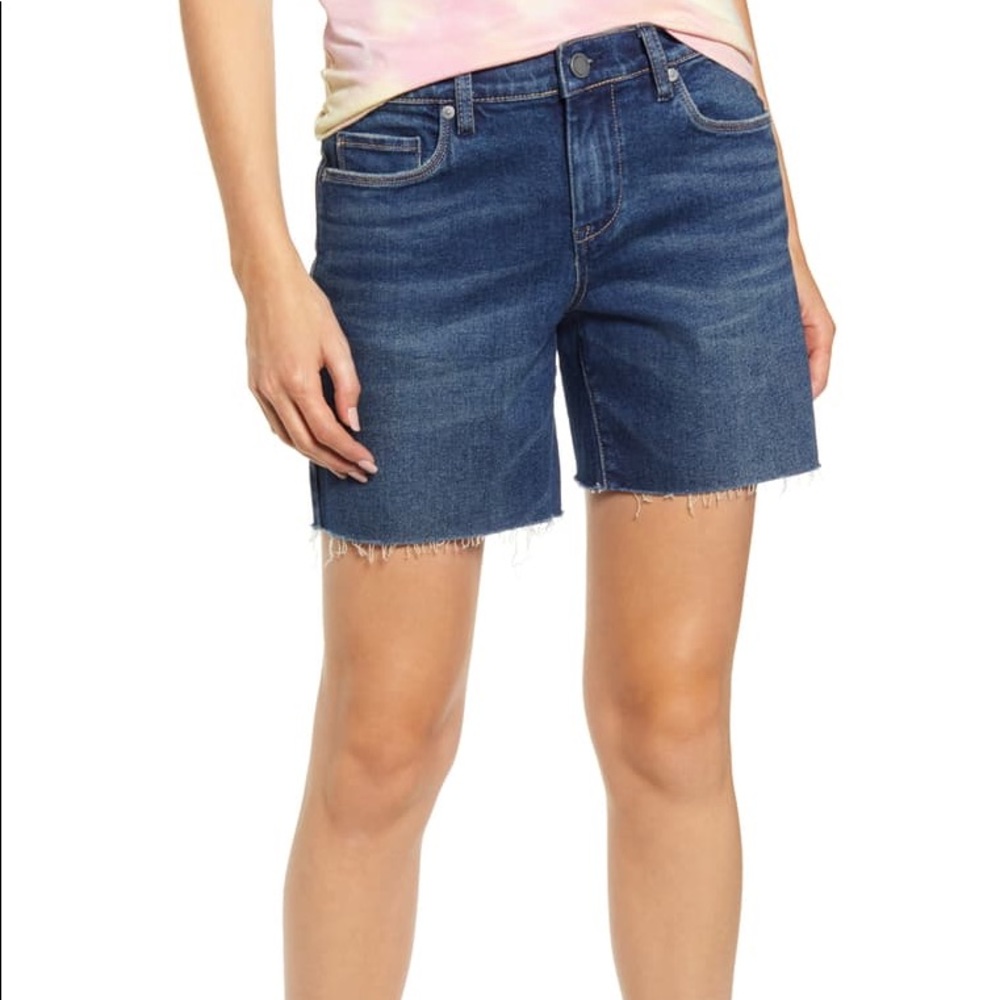 Blanknyc Raw Hem Denim Shorts Bayou Blues NWT NEW - Picture 1 of 4
